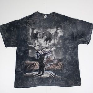 Vintage Indian T-shirt Tie-Dye Mens XL